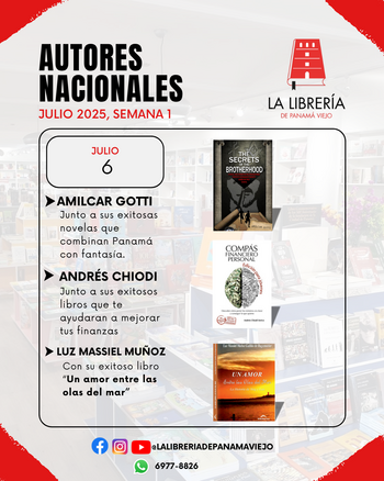 6 de julio: Ven a la Feria del Libro y sigue apoyando a nuestros Autores Nacionales